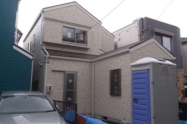 住宅施工途中